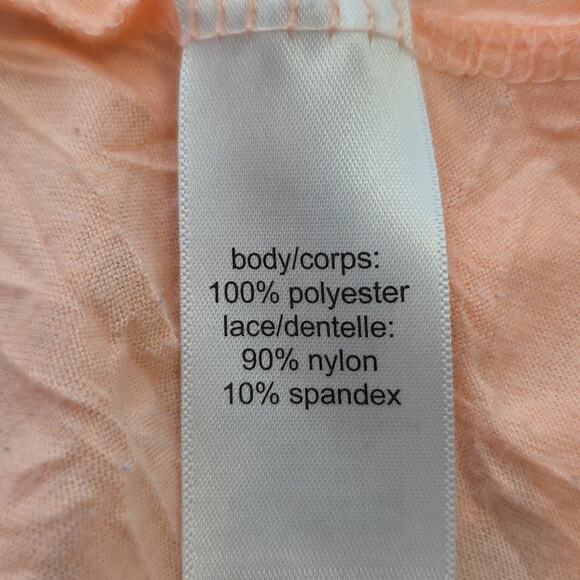 Juniors Sz L Orange Lace Textured Y2K 90s Fairy Beachy Maurices Tank Top - Picture 10 of 11